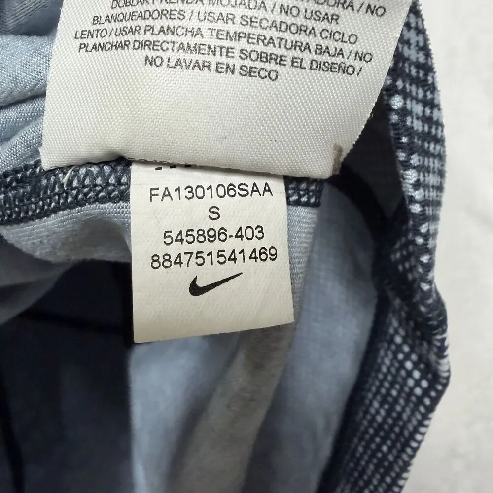 Nike Dri Fit Women's S Racerback Tank Top BLUE‎ Geometric Pockets Cycling Gym